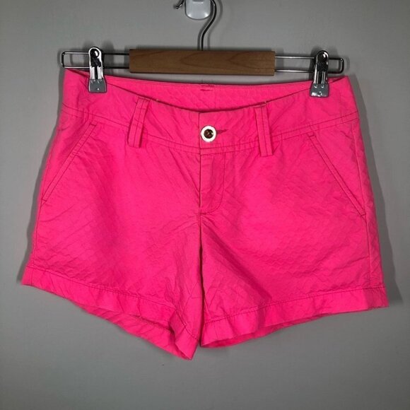 LILLY Pulitzer  Havana Pink Callahan Shorts Size 00 - Picture 2 of 9